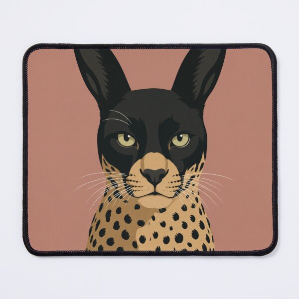 Item preview, Surreal Hybrid Cat Portrait | Black Cat with Leopard Body Vector Art designed and sold by minbadesign.