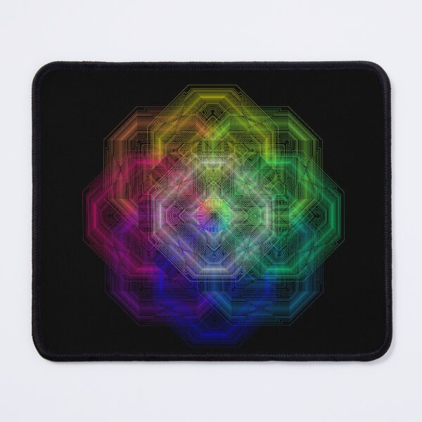 Item preview, Neon Geometric Octagon Sacred Geometry Digital Art designed and sold by Alejandro Stein.