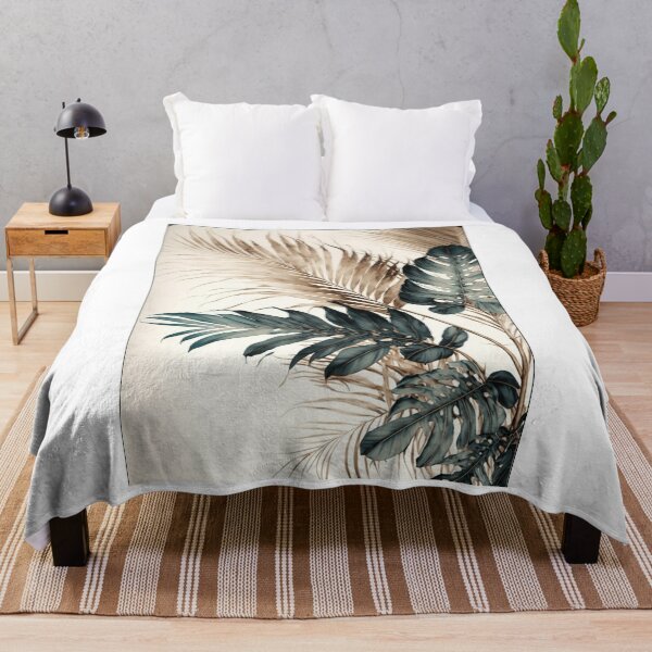 Item preview, Boho Tropical Palm Leaves Watercolor Art designed and sold by NNCollection.