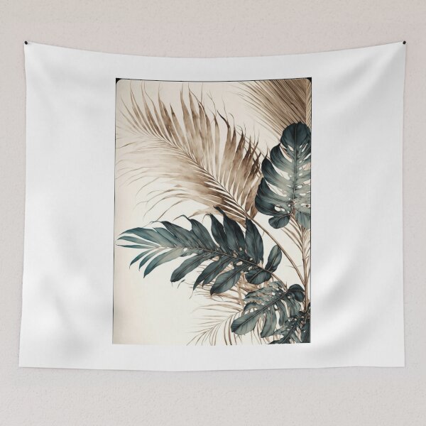 Item preview, Boho Tropical Palm Leaves Watercolor Art designed and sold by NNCollection.