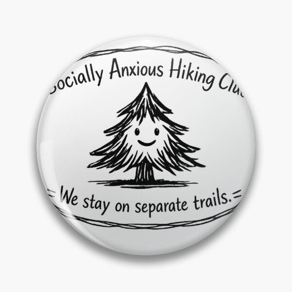 Item preview, Vintage Hand Drawn Socially Anxious Hiking Club designed and sold by Trionda_Shop.