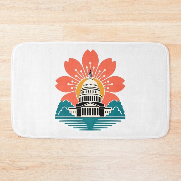 Item preview, Washington DC Capitol Bloom – Coral Flower Sunrise designed and sold by Fenay Designs.