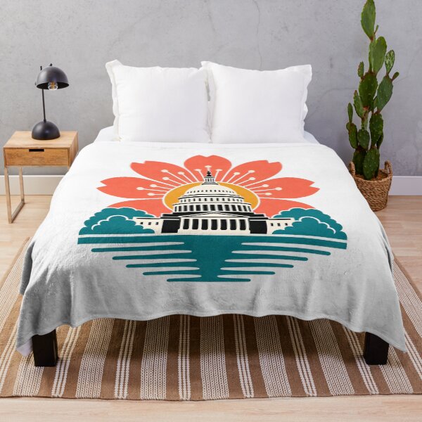 Item preview, Washington DC Capitol Bloom – Coral Flower Sunrise designed and sold by Fenay Designs.