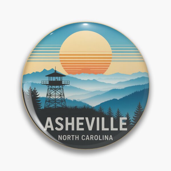 Item preview, Asheville North Carolina: Colorful Mountain Lookout Sunset designed and sold by CircinusStore.