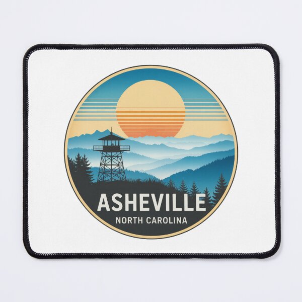 Item preview, Asheville North Carolina: Colorful Mountain Lookout Sunset designed and sold by CircinusStore.
