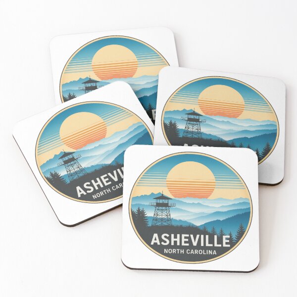 Item preview, Asheville North Carolina: Colorful Mountain Lookout Sunset designed and sold by CircinusStore.