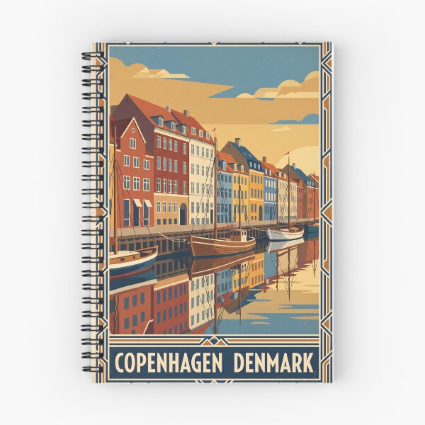 Item preview, Copenhagen Denmark Vintage Travel Poster designed and sold by Bomax121.