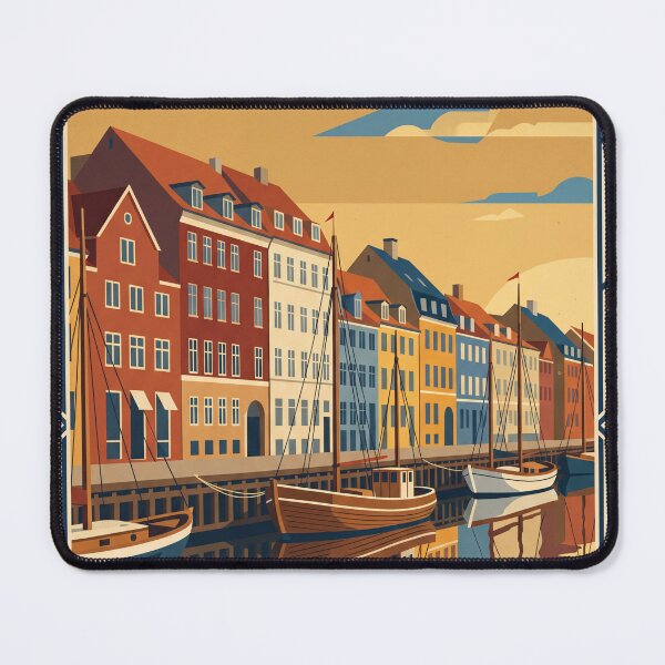 Item preview, Copenhagen Denmark Vintage Travel Poster designed and sold by Bomax121.