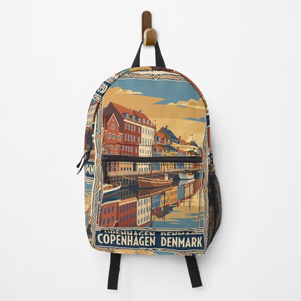 Item preview, Copenhagen Denmark Vintage Travel Poster designed and sold by Bomax121.