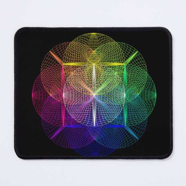 Item preview, Rainbow Sacred Geometry Neon Mandala Abstract Art designed and sold by Alejandro Stein.