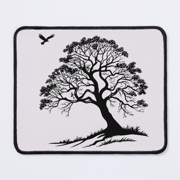 Item preview, Windswept Oak & Hawk - Bold Vintage Nature Illustration designed and sold by ArthousePromos.