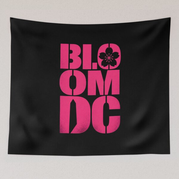 Item preview, Bloom DC – Hot Pink Stacked Cherry Typography designed and sold by Fenay Designs.