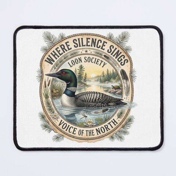 Item preview, Silent Waters, Common loon designed and sold by Roy & Tiffany.