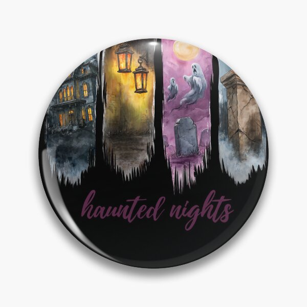 Item preview, Haunted Nights | Watercolor Spooky Gothic Halloween Shirt designed and sold by Anastasiia Yurevych.