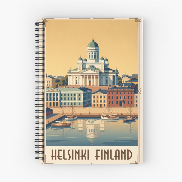 Item preview, Helsinki Finland Vintage Travel Poster designed and sold by Bomax121.