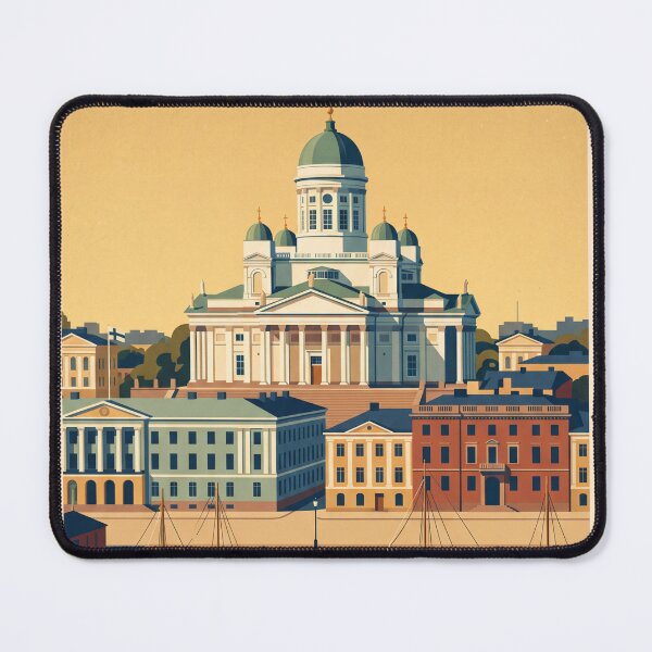 Item preview, Helsinki Finland Vintage Travel Poster designed and sold by Bomax121.