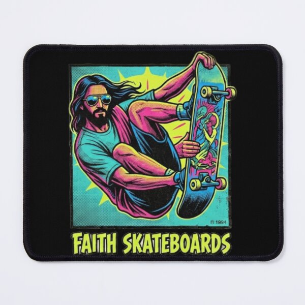 Item preview, Jesus Skateboarding - Funny Christian Skateboarding Humor Sarcastic Jesus Skating Longboard designed and sold by Sloyar.