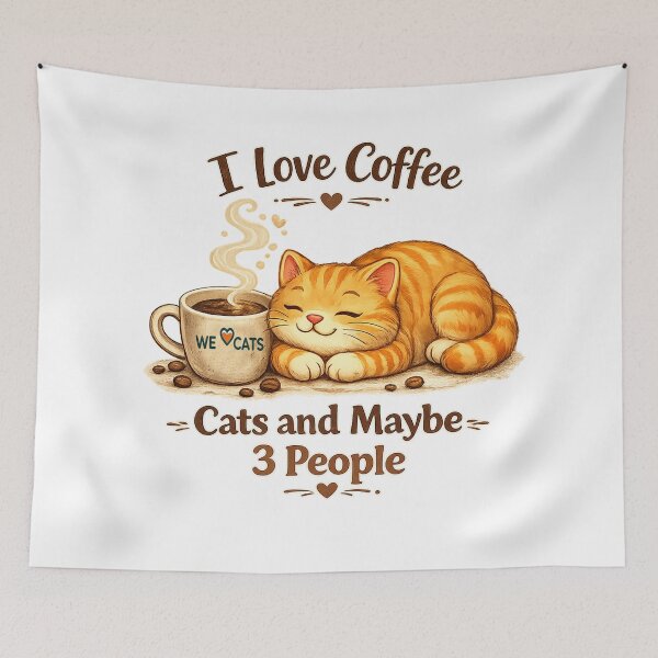 Item preview, I Love Coffee, Cats & Maybe 3 People! designed and sold by WeLoveCatss.