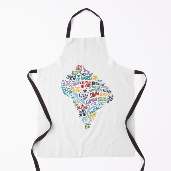 Item preview, Washington DC Neighborhood Map – Colorful Local Names designed and sold by Fenay Designs.