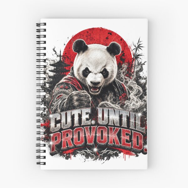 Item preview, Cute Until Provoked Panda T-Shirt, Angry Panda Graphic Tee, Samurai Panda Shirt, Japanese Streetwear, Funny Panda Gift designed and sold by QuirkyCloud Designs.