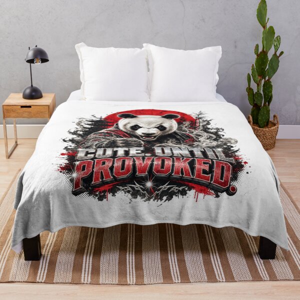Item preview, Cute Until Provoked Panda T-Shirt, Angry Panda Graphic Tee, Samurai Panda Shirt, Japanese Streetwear, Funny Panda Gift designed and sold by QuirkyCloud Designs.