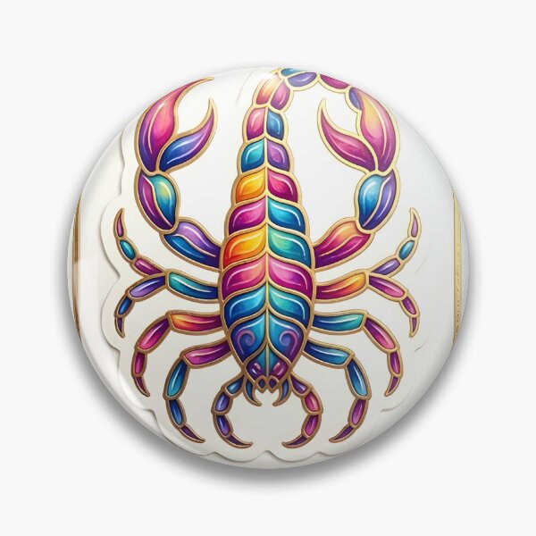 Item preview, Scorpio Rainbow Mosaic Colorful Scorpion Retro Zodiac Art designed and sold by Zodiac Celestial Art.