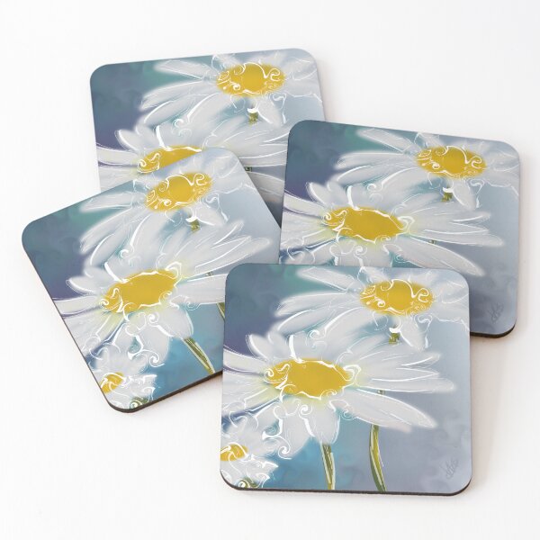 Item preview, Turquoise daisies designed and sold by Rubydex.