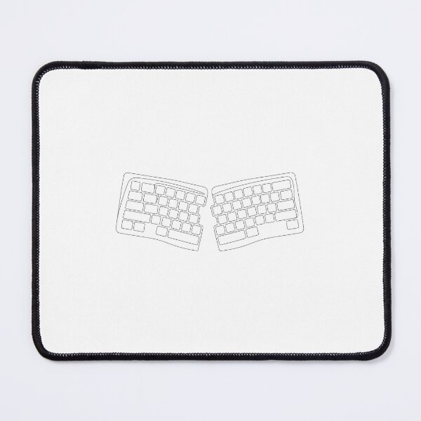 Item preview, Split Ergonomic Keyboard Silhouette - Minimalist Line Art designed and sold by Node & Switch.