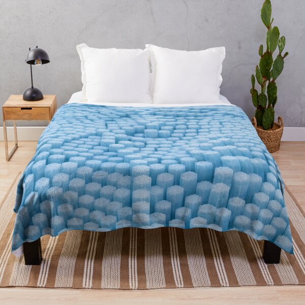 Item preview, Light Blue Crystal Hexagon Column Wave Pattern designed and sold by Aimaniia666.