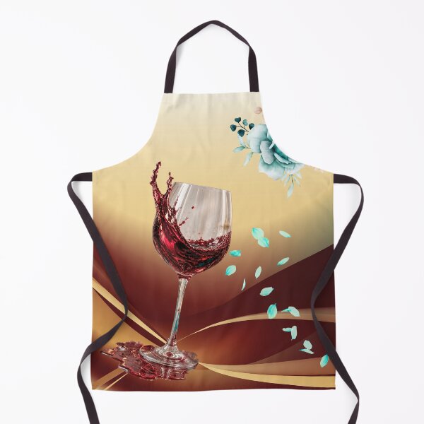 Item preview, Luxury Red Wine Glass with Teal Roses designed and sold by Black Signal.