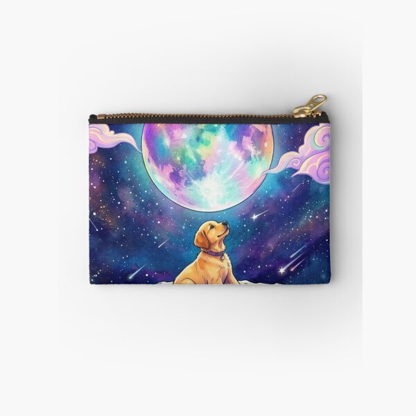 Item preview, Cute Cosmic Space Dog Moon Retro Vaporwave Poster designed and sold by littleearty.