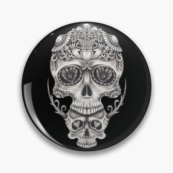 Item preview, Sugar skull with surreal skull design designed and sold by Jiwsurreal.
