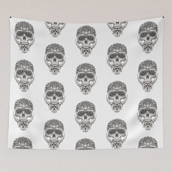 Item preview, Sugar skull with surreal skull design designed and sold by Jiwsurreal.