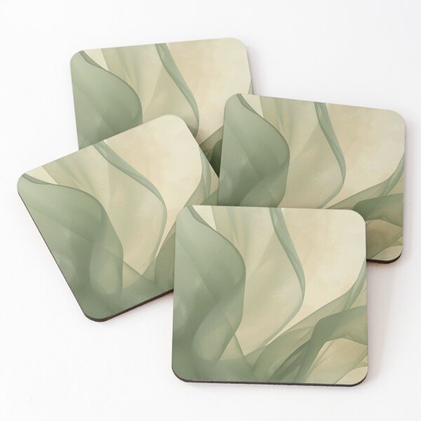 Item preview, Soft Sage Green Flowing Silk Abstract designed and sold by NNCollection.