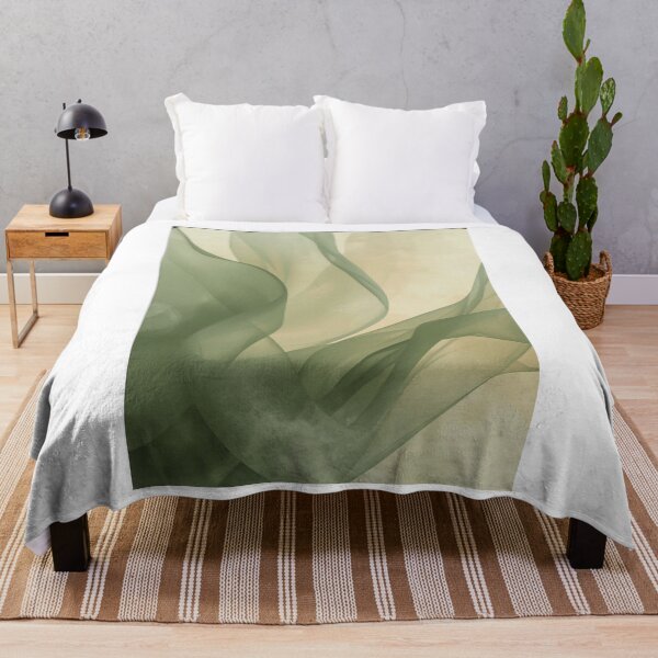 Item preview, Soft Sage Green Flowing Silk Abstract designed and sold by NNCollection.