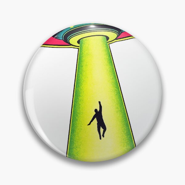 Item preview, Retro UFO Alien Abduction Illustration⁠ designed and sold by roumaissa refas.