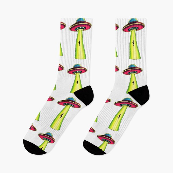 Item preview, Retro UFO Alien Abduction Illustration⁠ designed and sold by roumaissa refas.