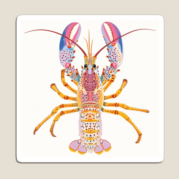 Item preview, Colorful Tropical Lobster Illustration | Vibrant Marine Crustacean Art | Coastal Ocean Decor | Nautical Wall Art | Sea Life Design designed and sold by minbadesign.