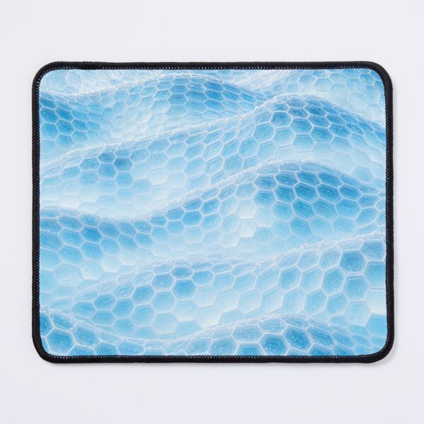 Item preview, Light Blue Ice Hexagon Wave Abstract Pattern designed and sold by Aimaniia666.