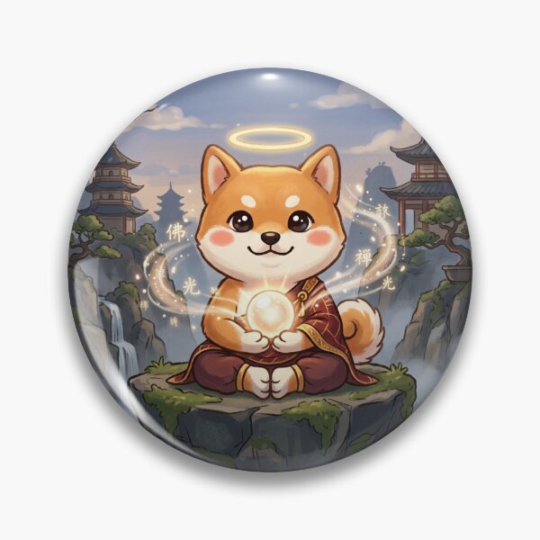 Item preview, Chibi Shiba Inu Buddha Cultivation Sarira Pearl Fantasy Art designed and sold by uegi.