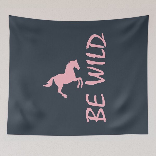Item preview, Be Wild Pink Horse Silhouette Equestrian Art designed and sold by ANJ Creative Designs.