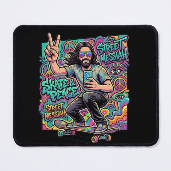 Item preview, Jesus Skateboarding - Funny Christian Skateboarding Humor Sarcastic Jesus Skating Longboard designed and sold by Sloyar.