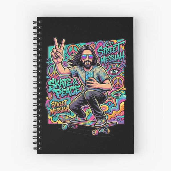 Item preview, Jesus Skateboarding - Funny Christian Skateboarding Humor Sarcastic Jesus Skating Longboard designed and sold by Sloyar.