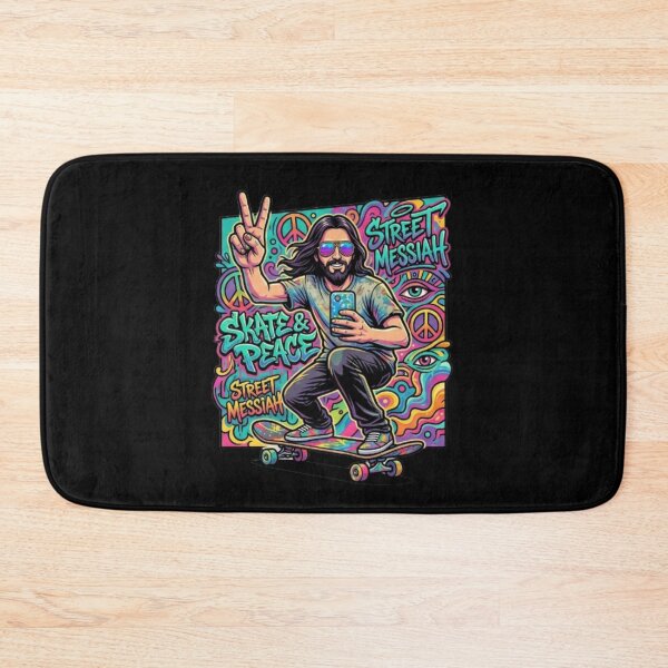 Item preview, Jesus Skateboarding - Funny Christian Skateboarding Humor Sarcastic Jesus Skating Longboard designed and sold by Sloyar.