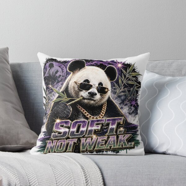 Item preview, Soft Not Weak Panda T-Shirt, Cool Panda Graphic Tee, Funny Panda Shirt, Streetwear Panda Tee, Bamboo Bear Gift, Y2K Fashion designed and sold by QuirkyCloud Designs.