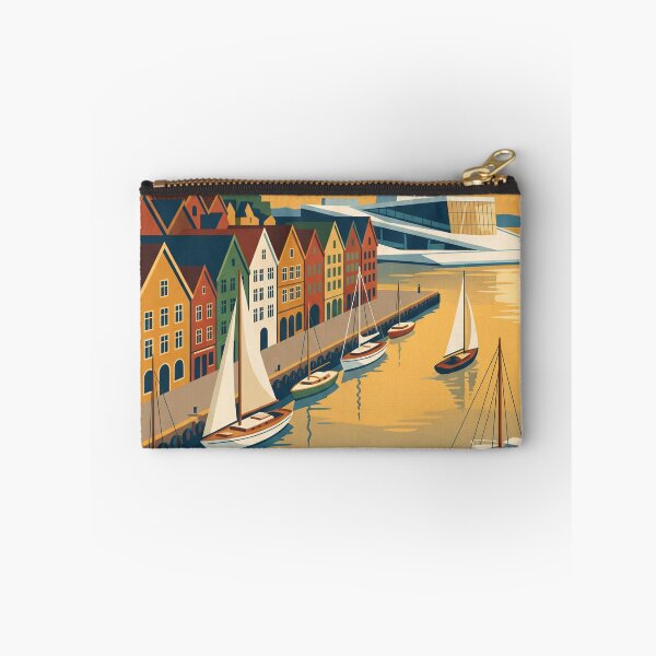 Item preview, Oslo Norway Vintage Travel Poster designed and sold by Bomax121.
