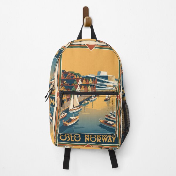 Item preview, Oslo Norway Vintage Travel Poster designed and sold by Bomax121.