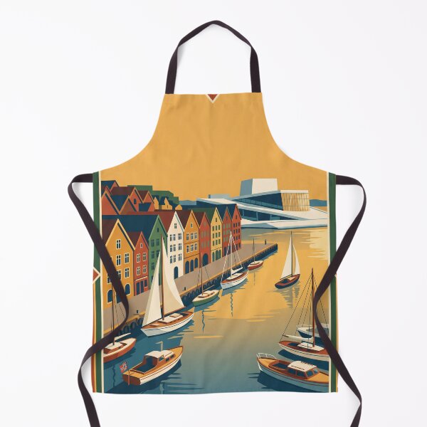Item preview, Oslo Norway Vintage Travel Poster designed and sold by Bomax121.