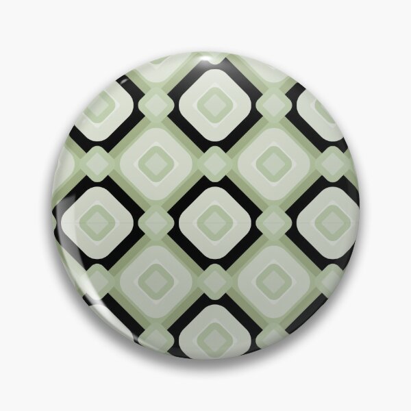 Item preview, Mid Century Retro Sage and Olive Green Geometric Diamond Pattern designed and sold by ​Jyoti Digital Artist.