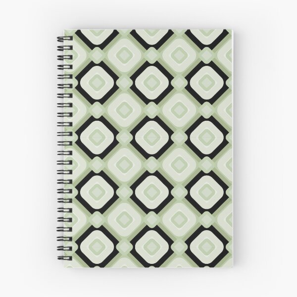 Item preview, Mid Century Retro Sage and Olive Green Geometric Diamond Pattern designed and sold by Jyoti-Quotes.